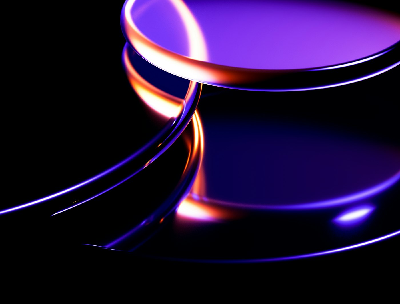 Glowing abstract product form