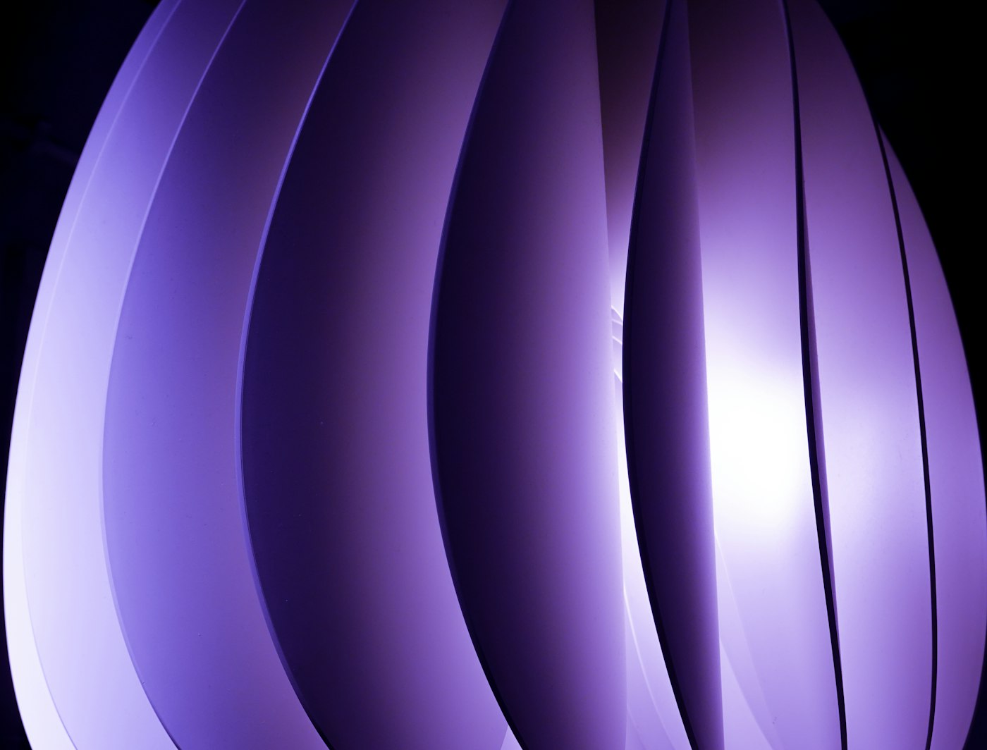 Abstract violet sculptural form